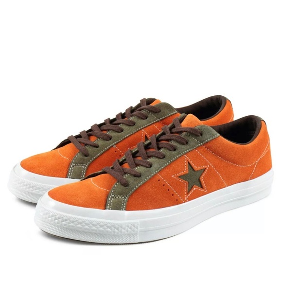 converse green and orange